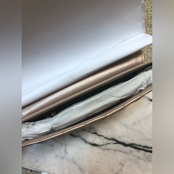 LOVE Moschino Borsa Quilted Bag Metallic Rose Gold - Brand New - Picture 8 of 9